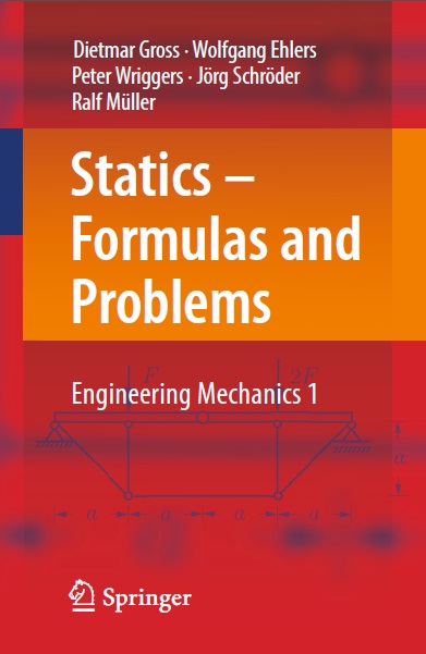 Book cover: Statics – formulas and problems : engineering mechanics 1