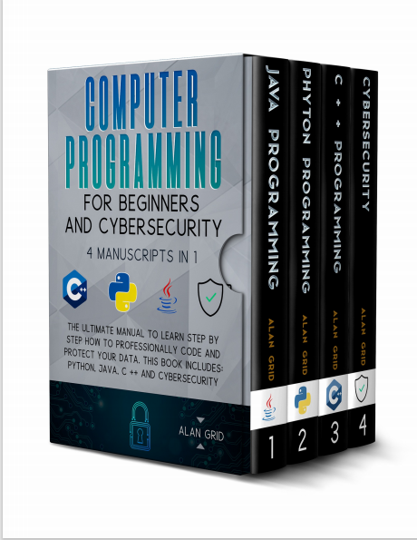 Book cover: Computer programming for beginners and cybersecurity