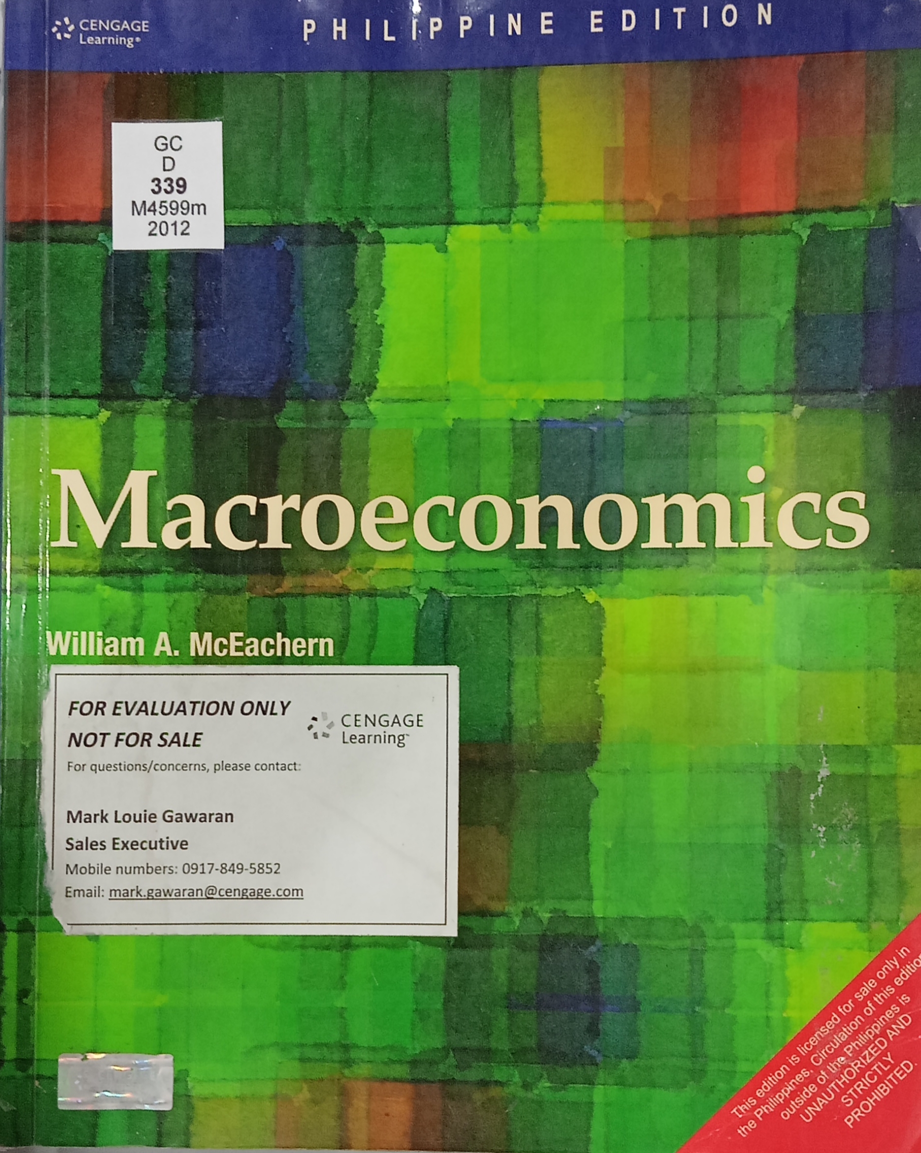 Book cover: Macroeconomics