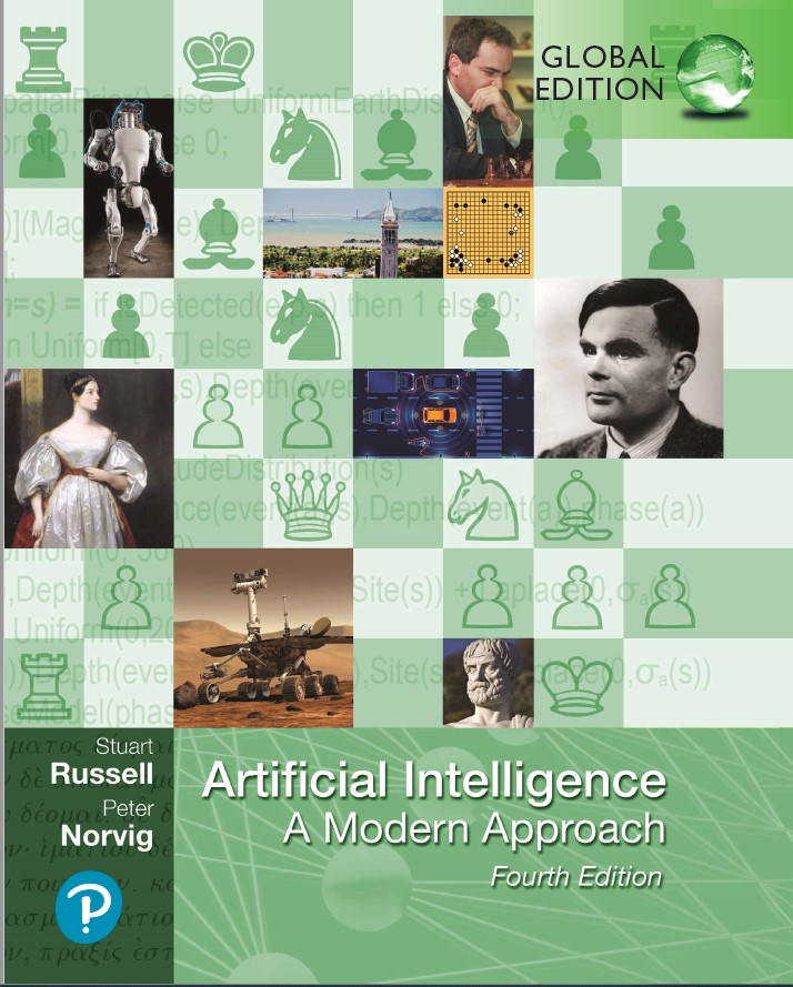 Book cover: Artificial Intelligence: a modern approach.