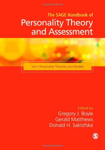Book cover: The SAGE handbook of personality theory and assessment vol.1 : personality theories and models