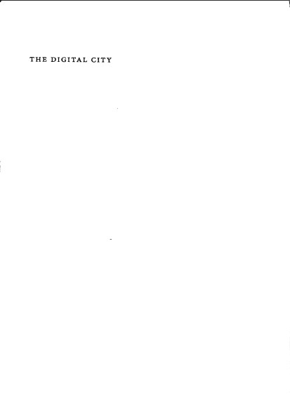 Book cover: The Digital city: [media and the social production of place].