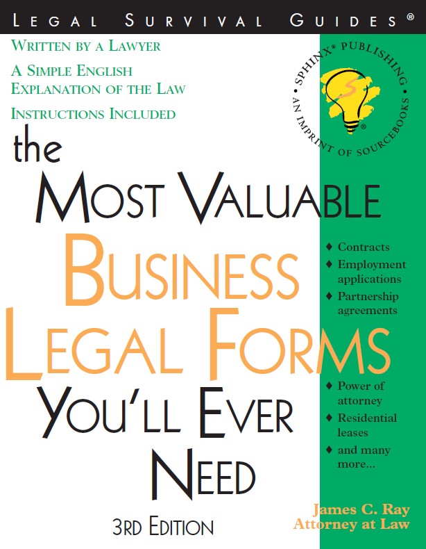 Book cover: The most valuable business legal forms you’ll ever need